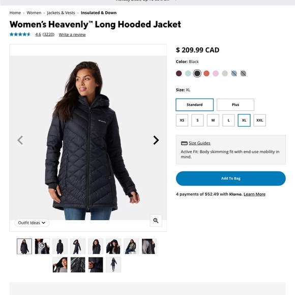 Columbia Heavenly Long Hooded Jacket, Medium - Picture 2 of 2